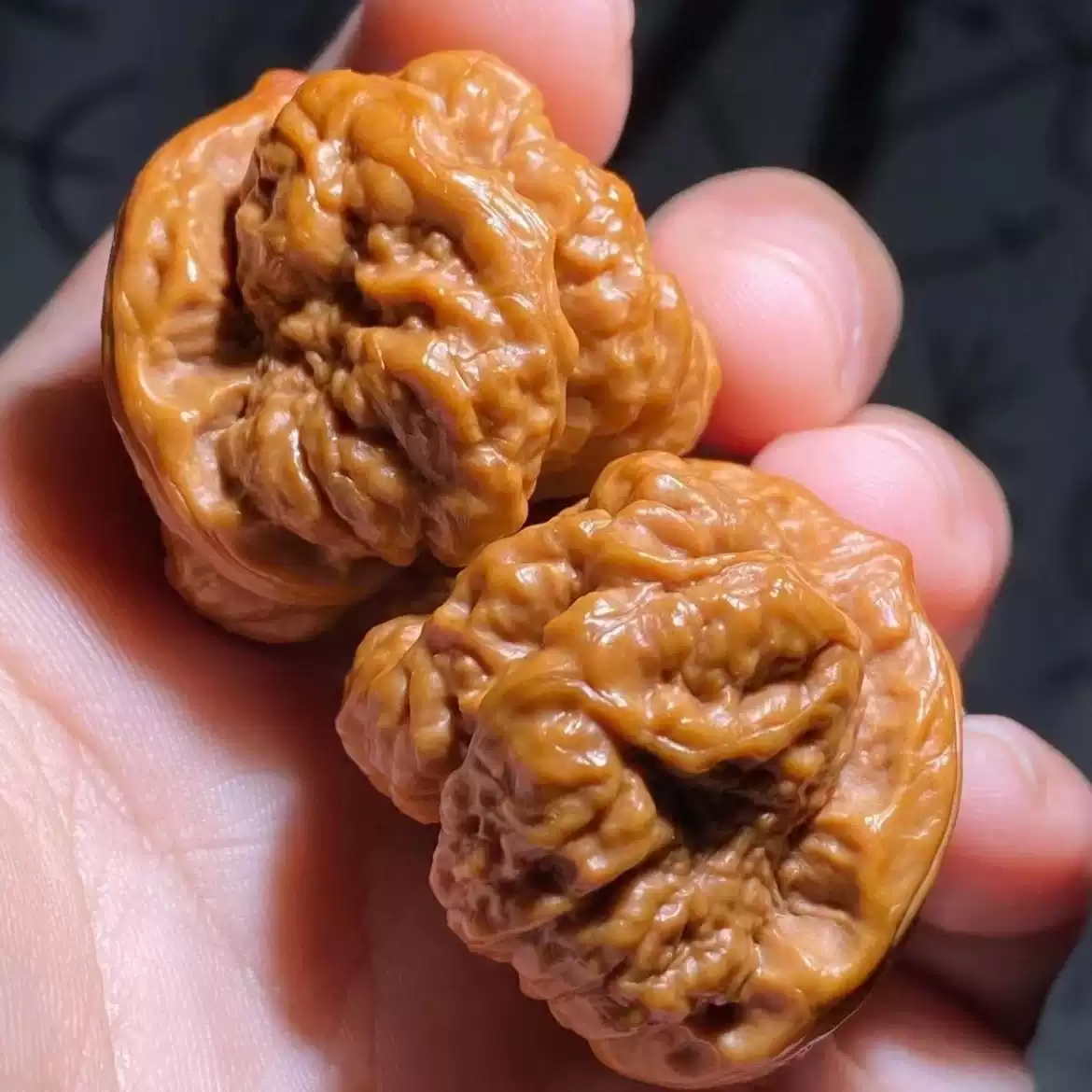 40mm大尺寸文玩核桃延庆蛤蟆头狮子头核桃盘玩手把