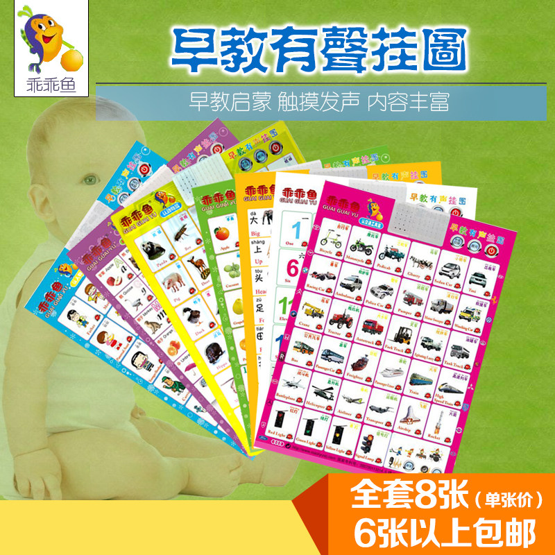 Good fish early education audio wall chart baby voice wall chart enlightenment audio wall chart pinyin voice sound wall chart