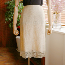 CM Cest moi happy line Japanese imported lace high waist color color lace skirt spot