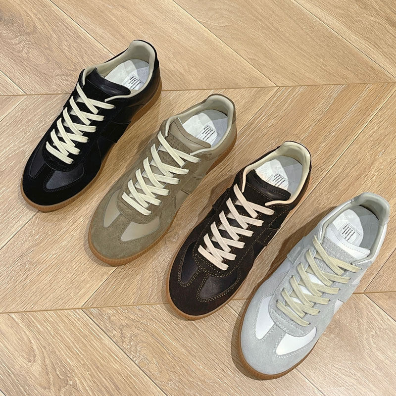 顶版复古德训鞋男女情侣2025新款真皮百搭休闲小白鞋系带平底板鞋