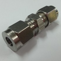 304 stainless steel card sleeve through the middle joint Imperial 1 4 6 35mm equal diameter straight through through double card sleeve