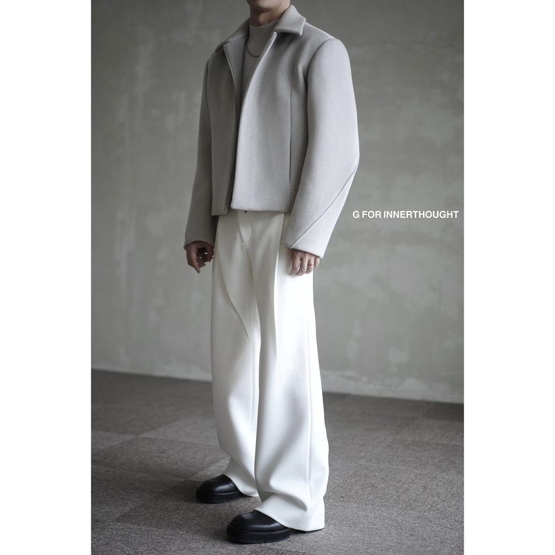 G for Innerthought Luxury Mink Wool Woolen Three-Dimensional Padded Jacket Men's Coat Woolen Autumn