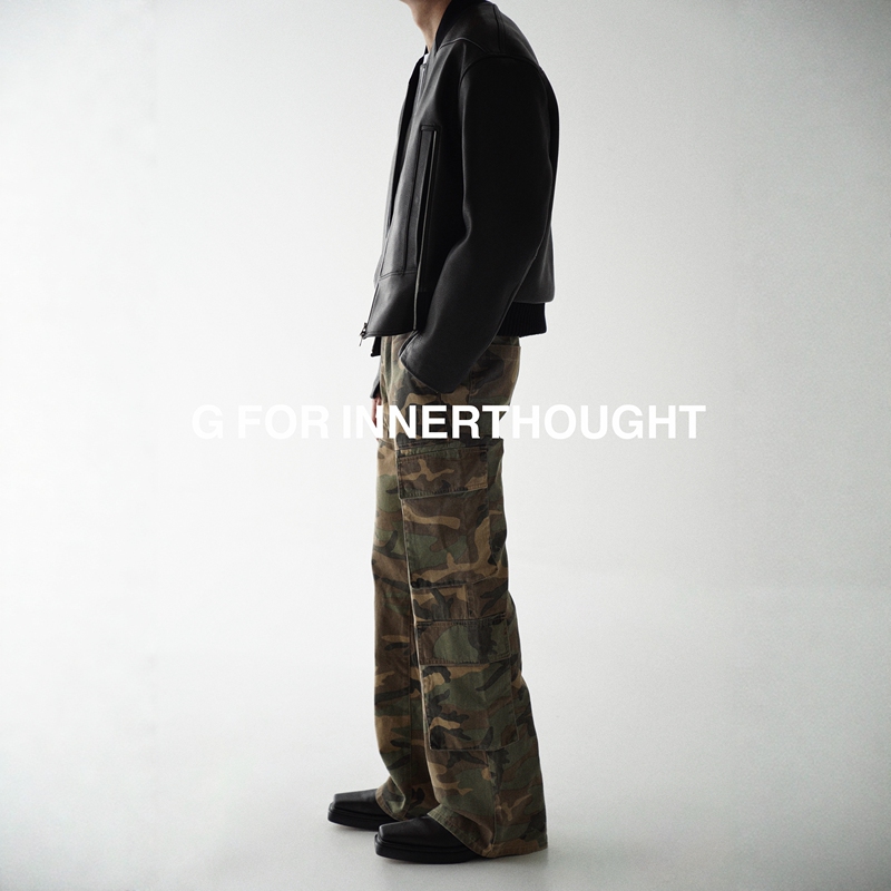 G for Innerthought Turkish Khaki Retro Camouflage Multi-Pocket Workwear Tailored Casual Pants Scimitar