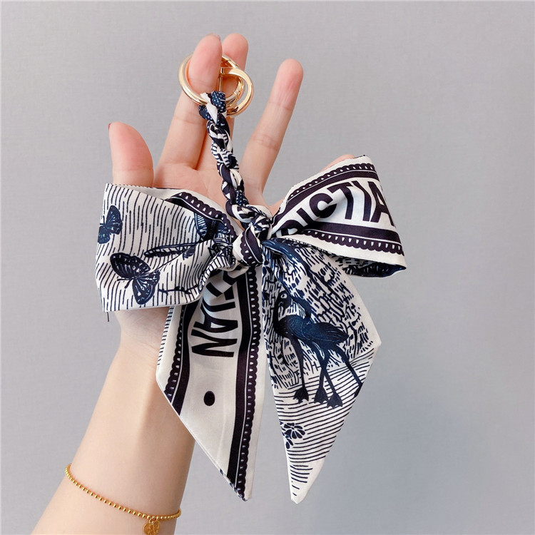 New Color Series Creative Silk Scarf Keychain Bag Pendant Horseshoe Buckle Car Chain Anti-Lost Ribbon Bow Accessories New Color Series Creative Silk Scarf Keychain Bag Pendant Horseshoe Buckle Car Chain Anti-Lost Ribbon Bow Accessories