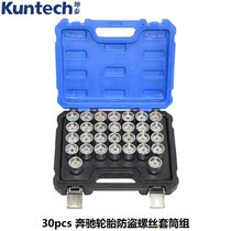 Benz BMW Audi tire anti-theft screw sleeve ABCSEMGLR class series key disassembly tool Kuntai