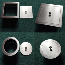304 Stainless Steel Flush Mounted Trash Can Lid Table Kitchen Toilet Round Square Lid Custom