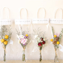 Dried Flower Bouquet Nordic tote bag Small fresh Forget-me-not starry Roses Real flower Living room decoration ornament gift