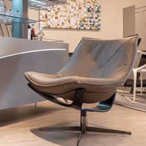 Italian modern light luxury model room designer single leisure chair back chair swivel rocking chair balcony lazy recliner