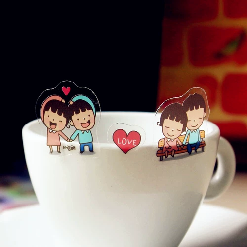 Наклейка, детские аксессуары для влюбленных, прозрачный милый декор, планировщик