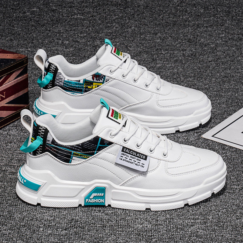 Men's shoes 2022 new trendy white shoes trend all-match sneakers men's sports casual leather shoes youth summer