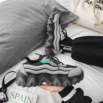 Mens shoes summer breathable 2022 new trend of youth sports leisure increase old daddy in tide shoes