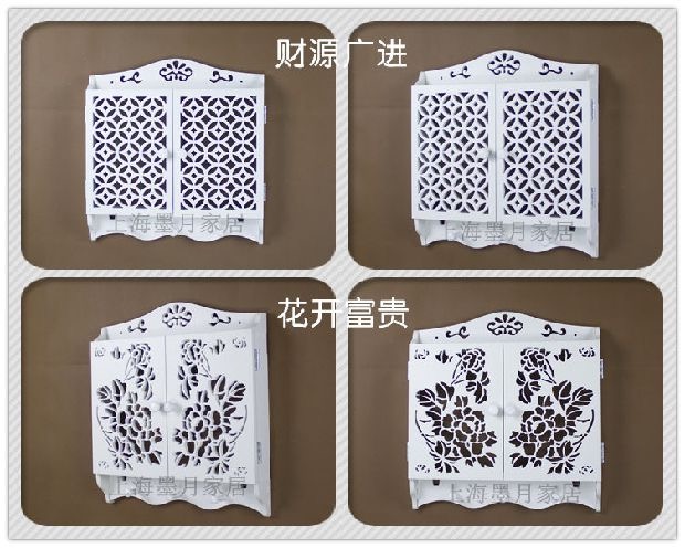Đơn giản móc hộp khối hộp chuyển đổi Hộp lưu trữ bộ định tuyến Hộp đồng hồ treo tường Hộp đồng hồ gas - Cái hộp hộp gỗ đựng đồ