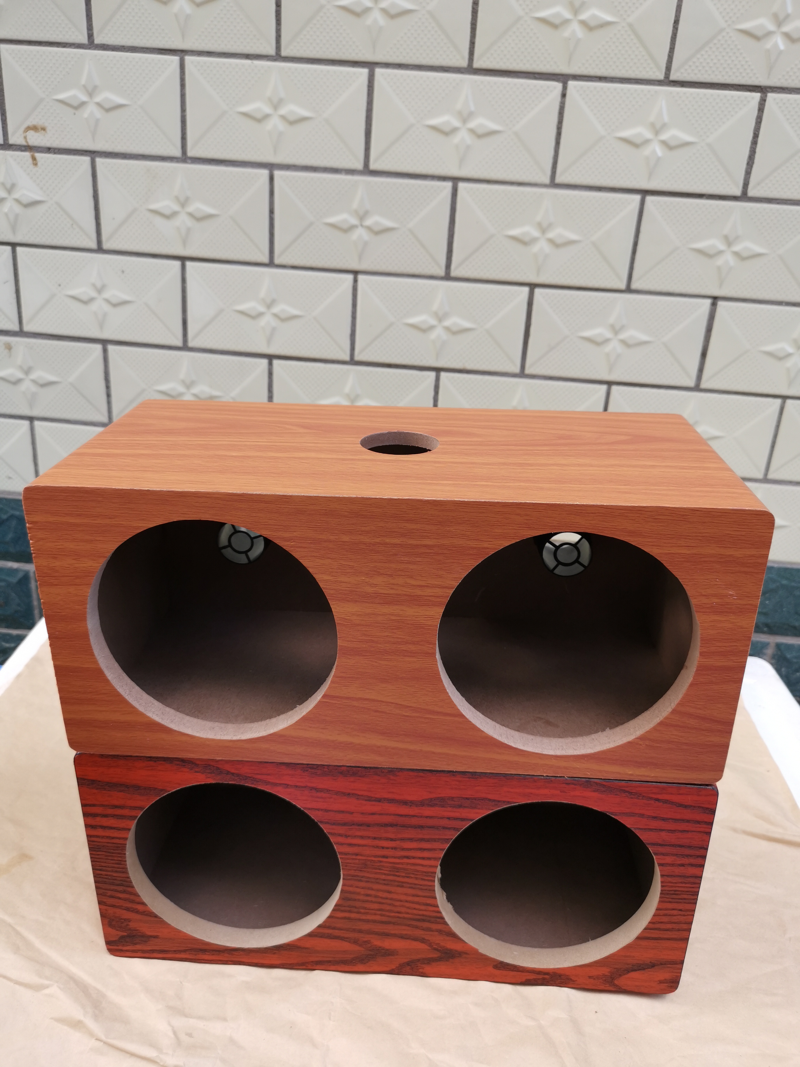 6.5 inch double horn hole speaker shell subwoofer horn shell 5 inch horn shell speaker shell horn box