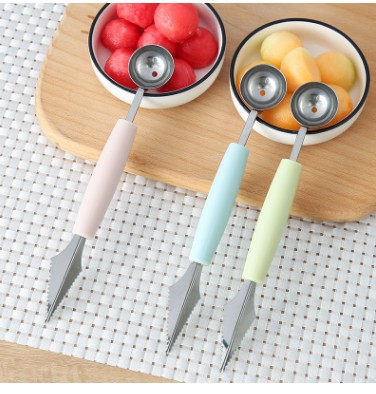 Stainless steel fruit digger cutting watermelon spherical fruit ball digger ice cream round spoon cutting carving knife