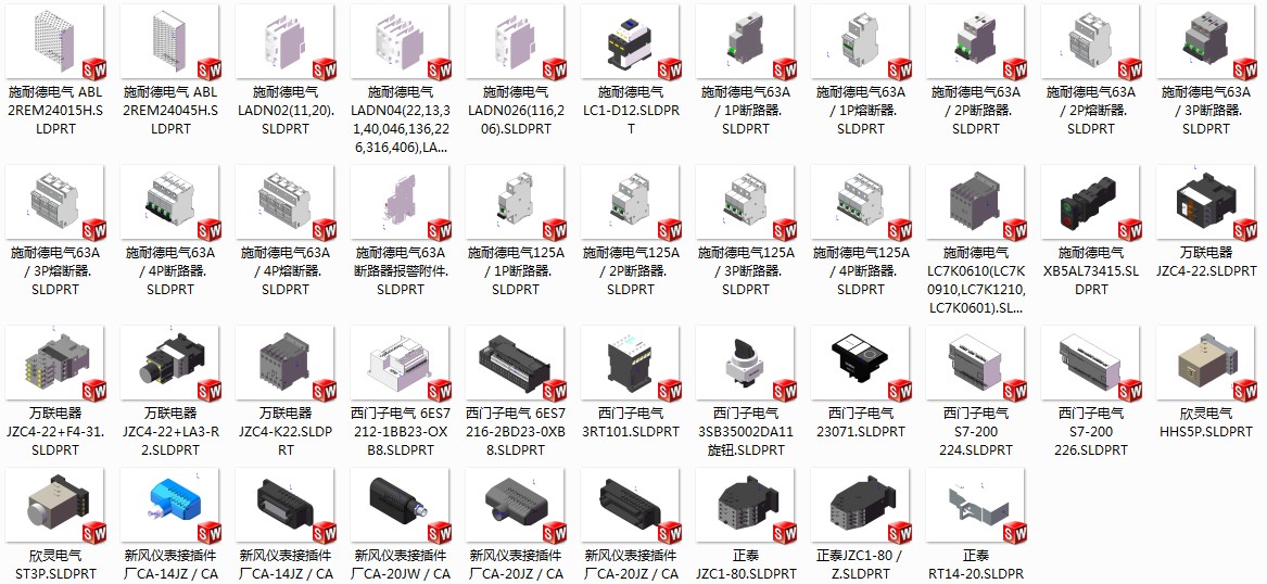 电器接线元件标准件库 电器标准件库 Z27 自已整理的标准件库