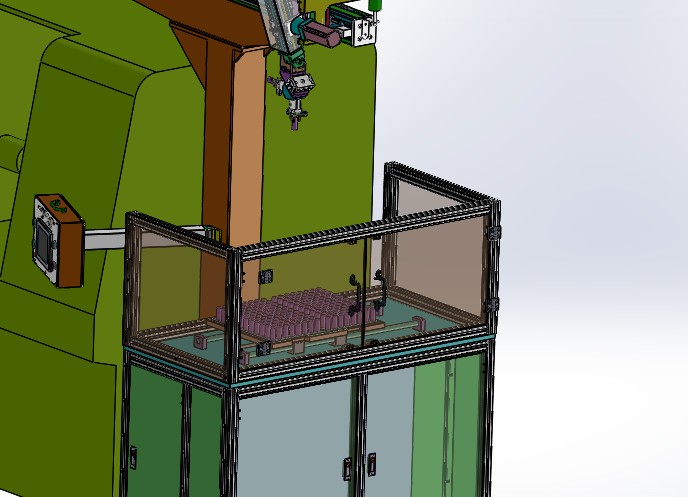 数控车床自动上下料机行走式机械手K599 自动化设备3D图纸 RBAE2009
