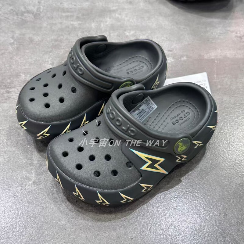 Crocs Boys and Girls Classic Cool Holiday Lightning Hole Shoes Beach Sandals 213185/6
