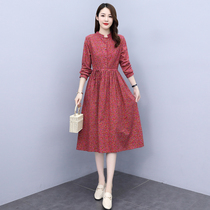 Four Seasons Green Woman Dress New Hangzhou 2022 Spring Autumn Long Sleeve Cotton Linen Dress High-end Temperament Slim Fit Slim Fit