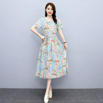 Four seasons of green womens clothing new Hangzhou 2022 Summer closets slim and light ripened with dress and cotton linen skirts