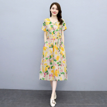 Four seasons of green womens dress new Hangzhou 2022 Summer chic dress Dress Crummy Cotton Numb Big Code Dresses Advanced Sensation