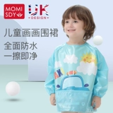 Детский демисезонный слюнявчик, тонкий хлопковый фартук для мальчиков, нагрудник без рукавов, с карманом