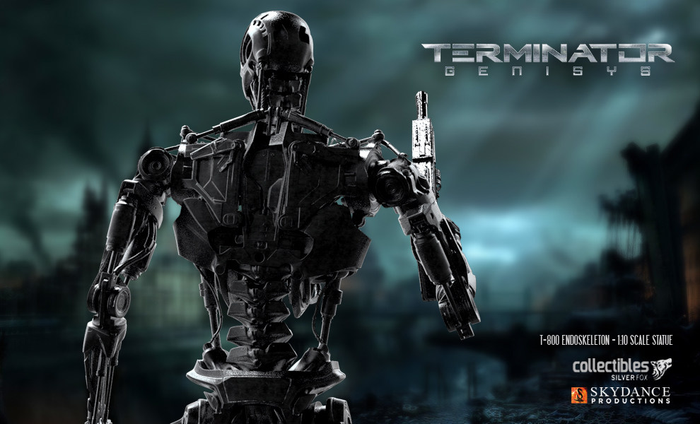 T-800 メタリックシルバー フィギュア Silver Fox SFCSENDO2018 T-800 Endoskeleton 1:10 Terminator