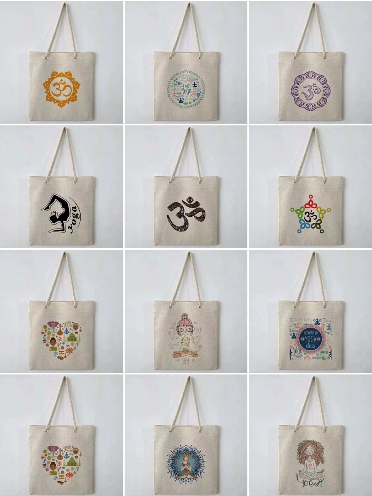 Yoga Pack Custom Yoga Elements Shoulder Satchel Bag Fitness Finishing Canvas Woman Handbag customizable Inlogo