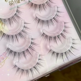 萌睫尚品 Накладные ресницы 3D-7, свадебный макияж в виде маленького дьявола, натуральный длинный цельный прозрачный стебель, макияж Лилии