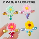 Окрашенная наклейка для лица, ханьфу в стиле древности, бриллиантовое украшение для ногтей, в цветочек