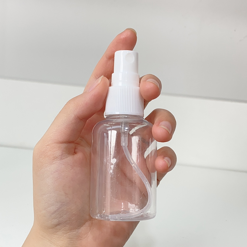 Small spray bottle 50ml transparent spray bottle small cosmetic spray moisturizing packaging plastic bottle portable alcohol disinfectant