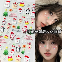 Санта -Клаус Симпатичная трехмерная наклейка с рельефом