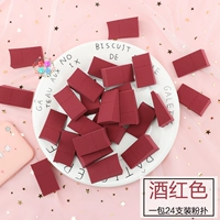 Пуховка бордового цвета без латекса (24 шт. в упаковке).