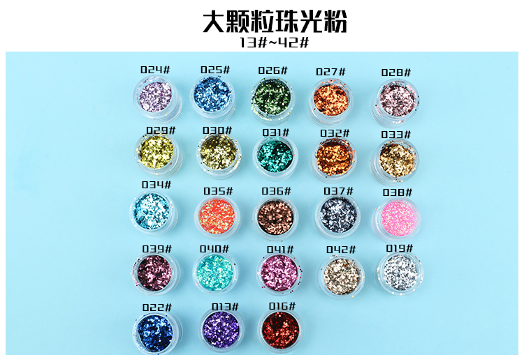 Pearlescent bột lớn hạt màu long lanh giai đoạn trang điểm bóng mắt long lanh cơ thể màu sequin sơn cơ thể sáng bóng bảng màu mắt etude house