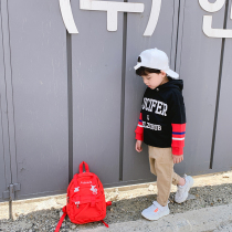 Boys  sweaters childrens Korean spring clothes mens big childrens hooded long-sleeved spring and Autumn childrens clothing Western-style tops