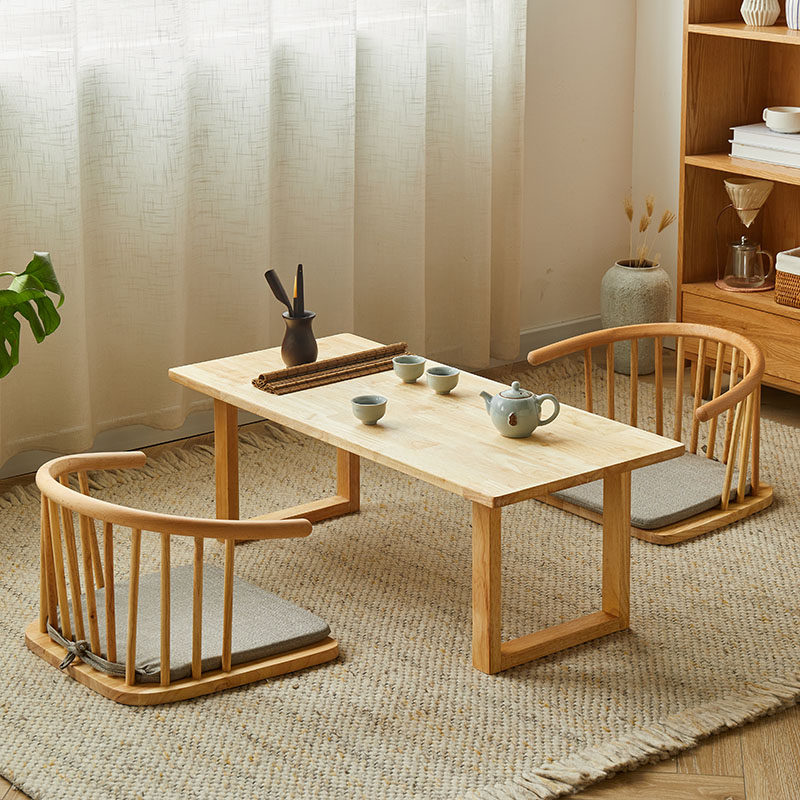 Solid wood Japanese-style tatami table and chair bay window table small coffee table Kang table window sill coffee table tea table small table bedroom sitting floor
