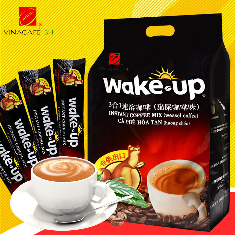 Vietnam imported weena wakeup cat shit coffee taste instant 3 Hop 1 Coffee 850g bags Coffee powder Drink