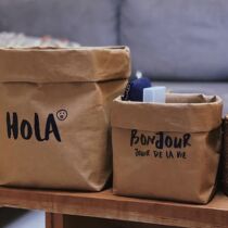 Washable storage bag kraft paper bag dry flower green plant pot ins packaging thick bread toast food oil-proof