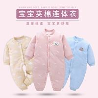 Quần áo sơ sinh cho bé những bộ đồ ấm áp cotton mùa thu đông cho bé quần áo leo núi hafu Quần áo mùa đông 0-1 tuổi đồ ngủ trẻ em