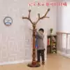 European wax wood coat rack Large tree bold hanger Living room coat rack Bedroom solid wood hanger Single pole hanger
