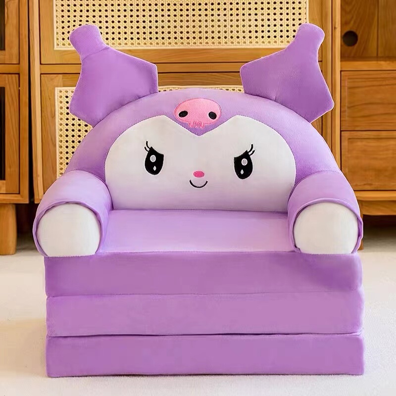 Children's Foldable Sofa Bed for Nap, Cartoon Cute Kindergarten Baby Small Sofa, Lazy Chair for Boys and Girls, Removable and Washable