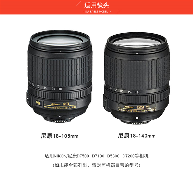đang Jin Hood HB-32 Nikon D7500 D7100 D5300 D7200 18-105 18-140 Nikon ống kính mui xe mui xe SLR Nikon phần ống kính mui xe - Phụ kiện máy ảnh DSLR / đơn chân máy điện thoại