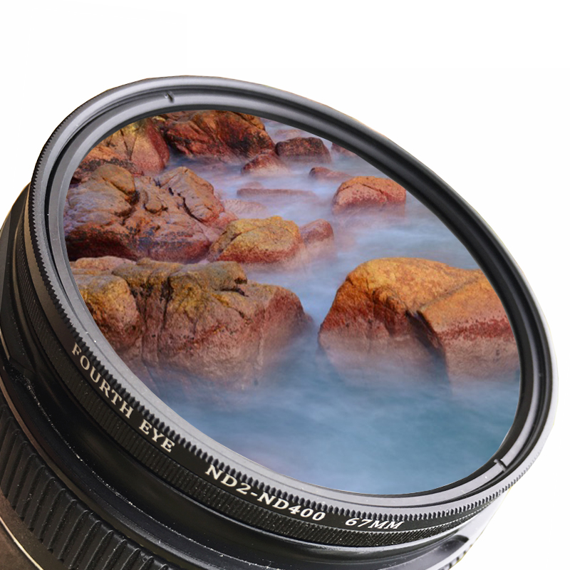 Fourth EYE ultra-thin adjustable ND2-400 62mm light reduction mirror 72 variable medium grey density 18-200 filter mirror