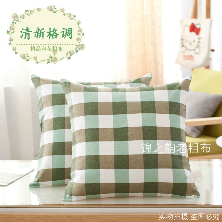 Cotton cũ vải thô ôm gối mà không cần lõi vuông sofa bông đệm thắt lưng gối giường tựa lưng xe gối