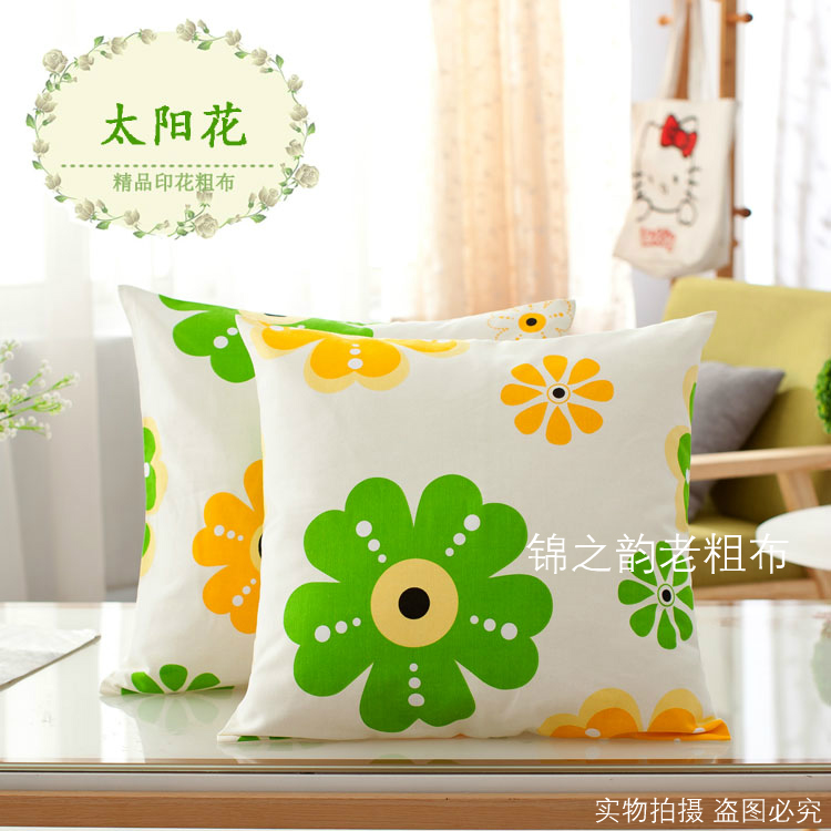 Cotton cũ vải thô ôm gối mà không cần lõi vuông sofa bông đệm thắt lưng gối giường tựa lưng xe gối