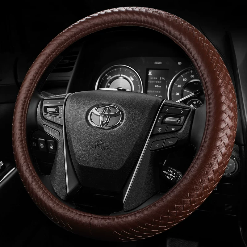 Подходящий чехол на руль из кожи для Toyota Land Cruiser Overbearing Alpha Senna Wilfa Crown Reizhi