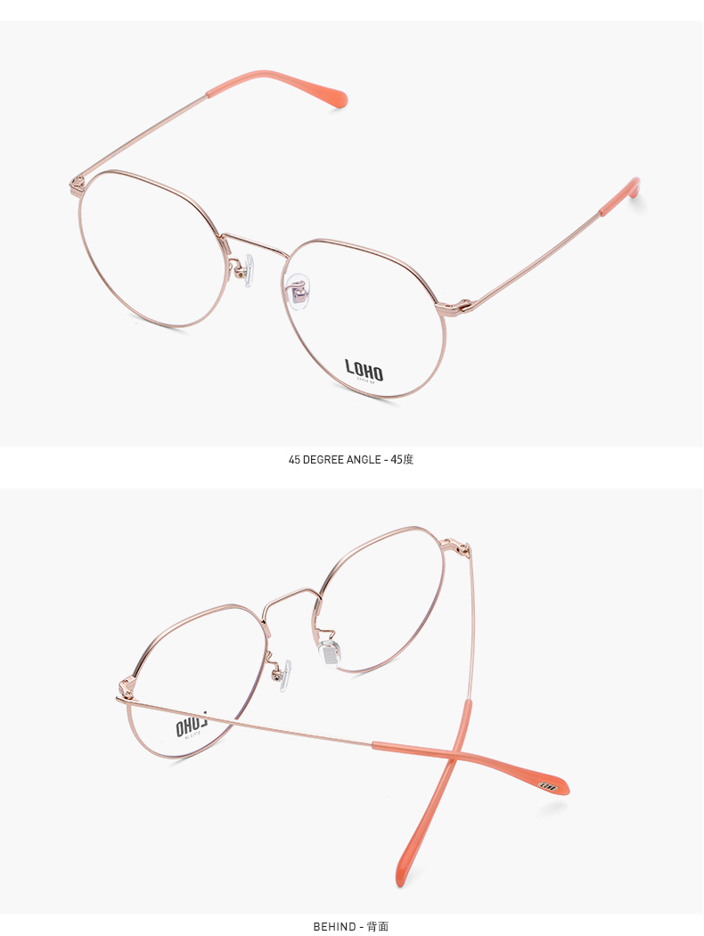 LOHO khung quang nữ thời trang kim loại full frame kính khung nam siêu nhẹ xu hướng khung gương LH01032 kính mắt eye plus