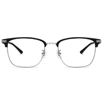 LOHO half-frame mens glasses can be equipped with prescription womens anti-blue light aluminum-magnesium half-frame mens flat light protective eyeglass lenses