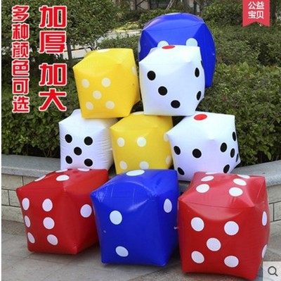 Big color activity props Inflatable dice Big color sieve games Entertainment promotional supplies Children play