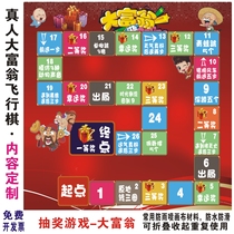 Big Millionaire Real Peoples Edition Lottery Games Flying Chess Mall Promotions children Puzzle Games Ground Mat Customizable