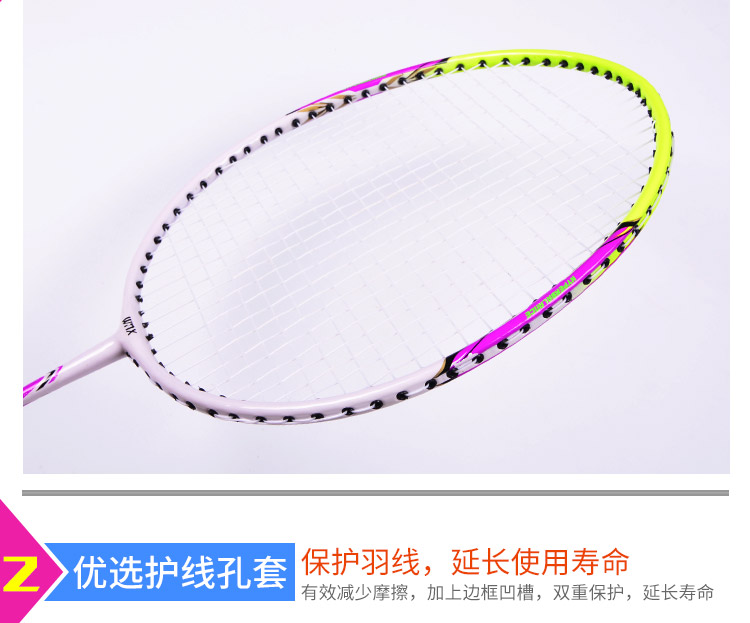 Khuyến mại vợt cầu lông nhẹ 2 gậy thương hiệu chính hãng cặp đôi gia đình mẫu vợt bằng thép composite để gửi túi có 3 bóng quần đánh cầu lông nữ